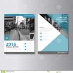Blue Vector Magazine Annual Report Leaflet Brochure Flyer Throughout Magazine Ad Template Word