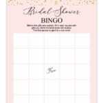 Blush And Confetti Bridal Shower Bingo – Chicfetti With Regard To Blank Bridal Shower Bingo Template