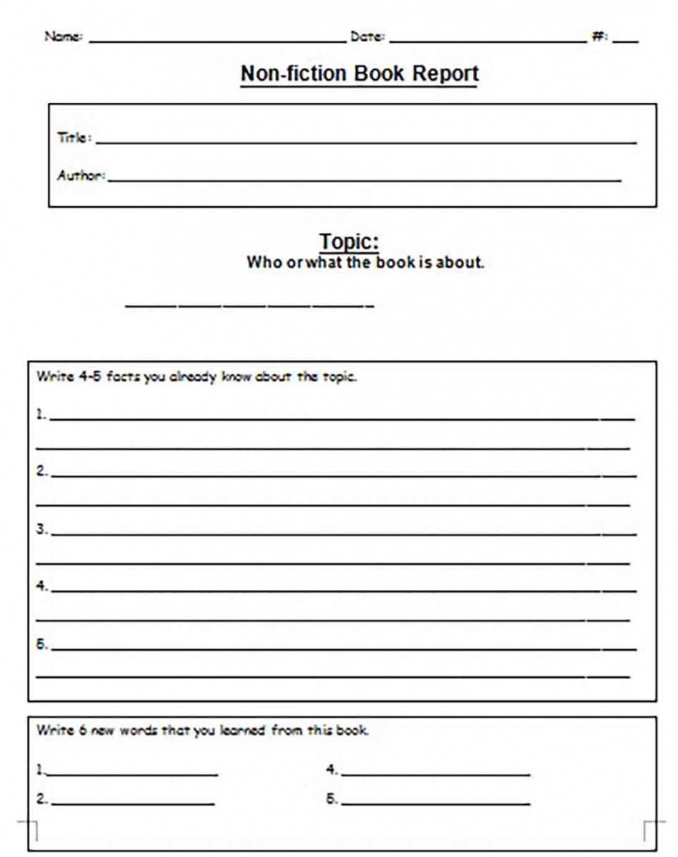 Book Report Format And How To Make It Easy To Read The Reader Intended For Middle School Book Report Template