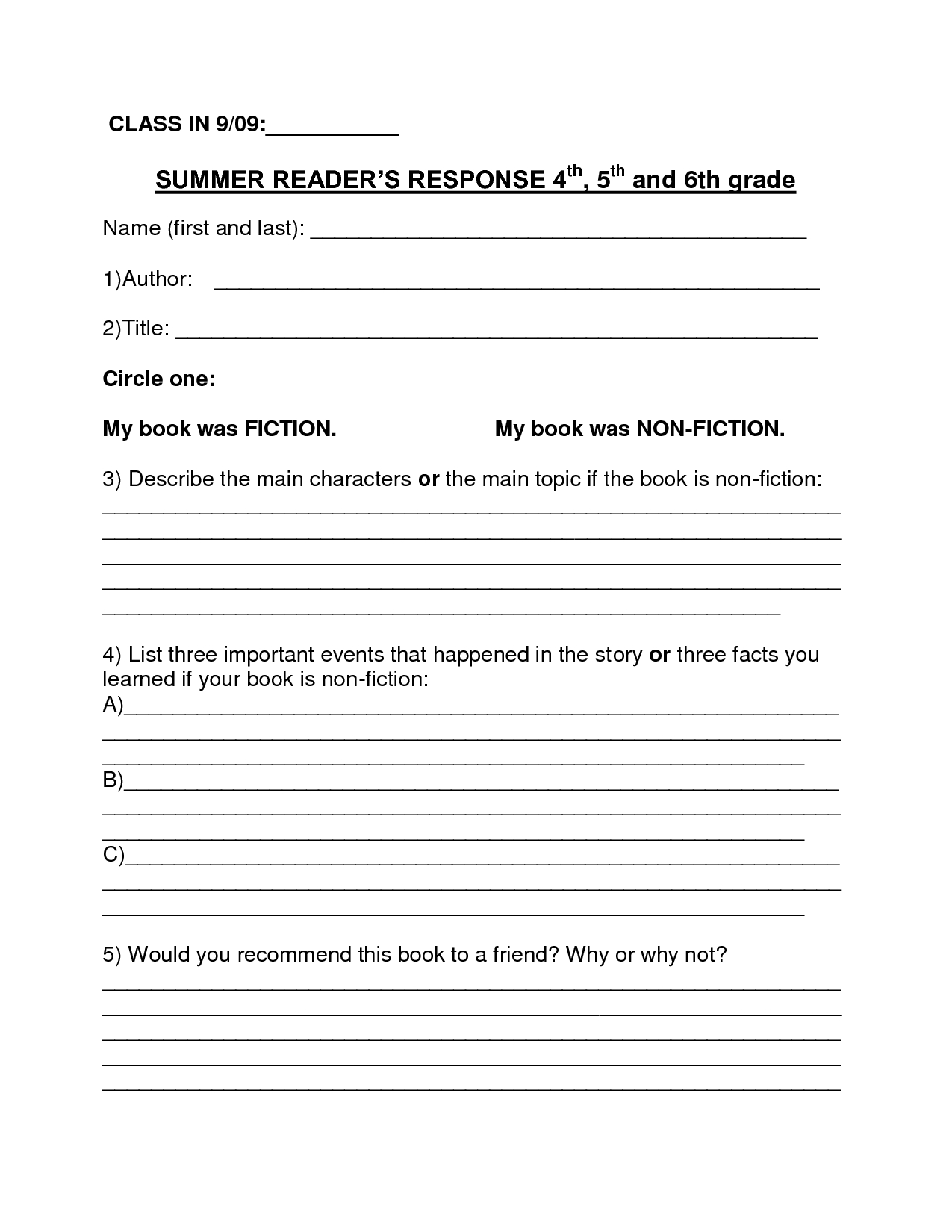 Book Report Worksheet 1St Grade | Printable Worksheets And Intended For 1St Grade Book Report Template
