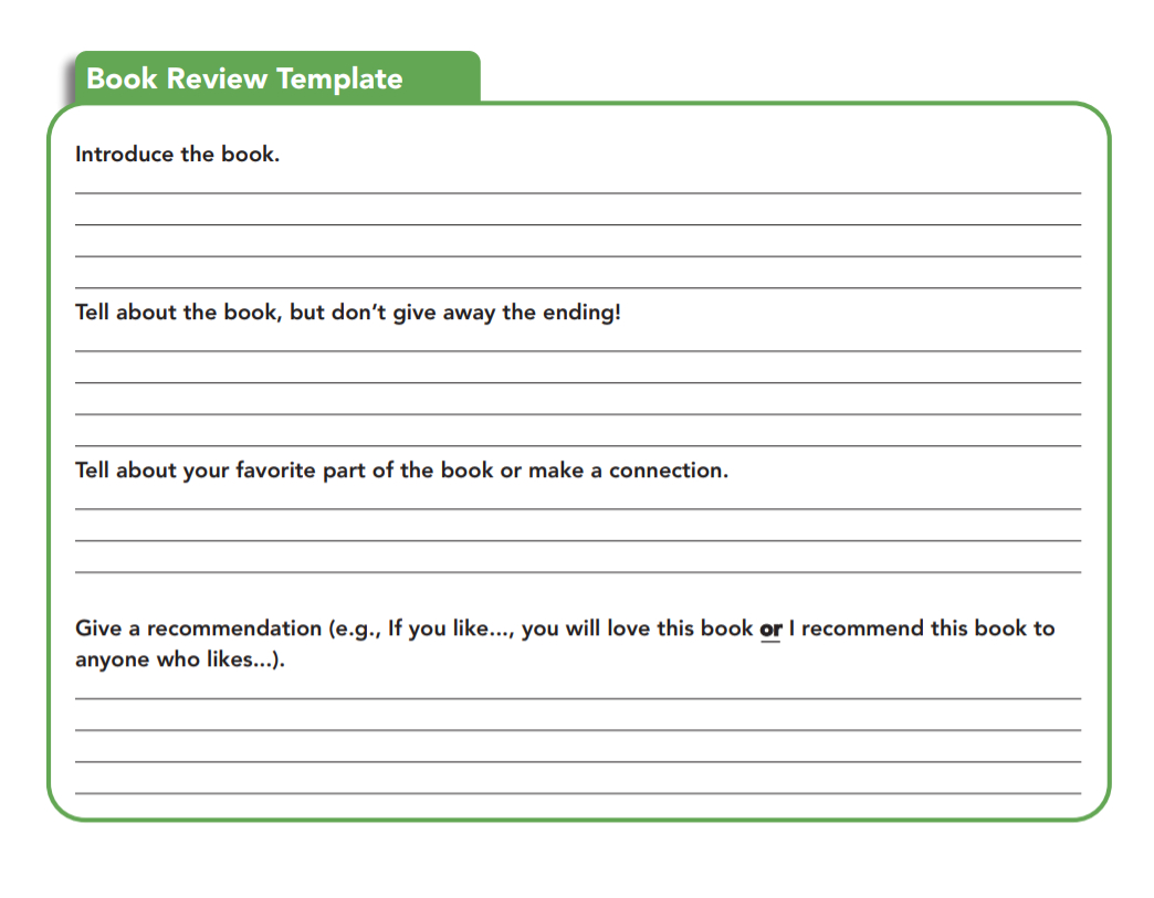 Book Review Examples And How To Write A Book Review In Book Report Template Middle School
