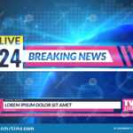 Breaking News. Tv Reporting Screen Banner Template Design Within News Report Template