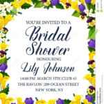 Bridal Shower Party Or Wedding Ceremony Invitation Stock With Regard To Bridal Shower Banner Template
