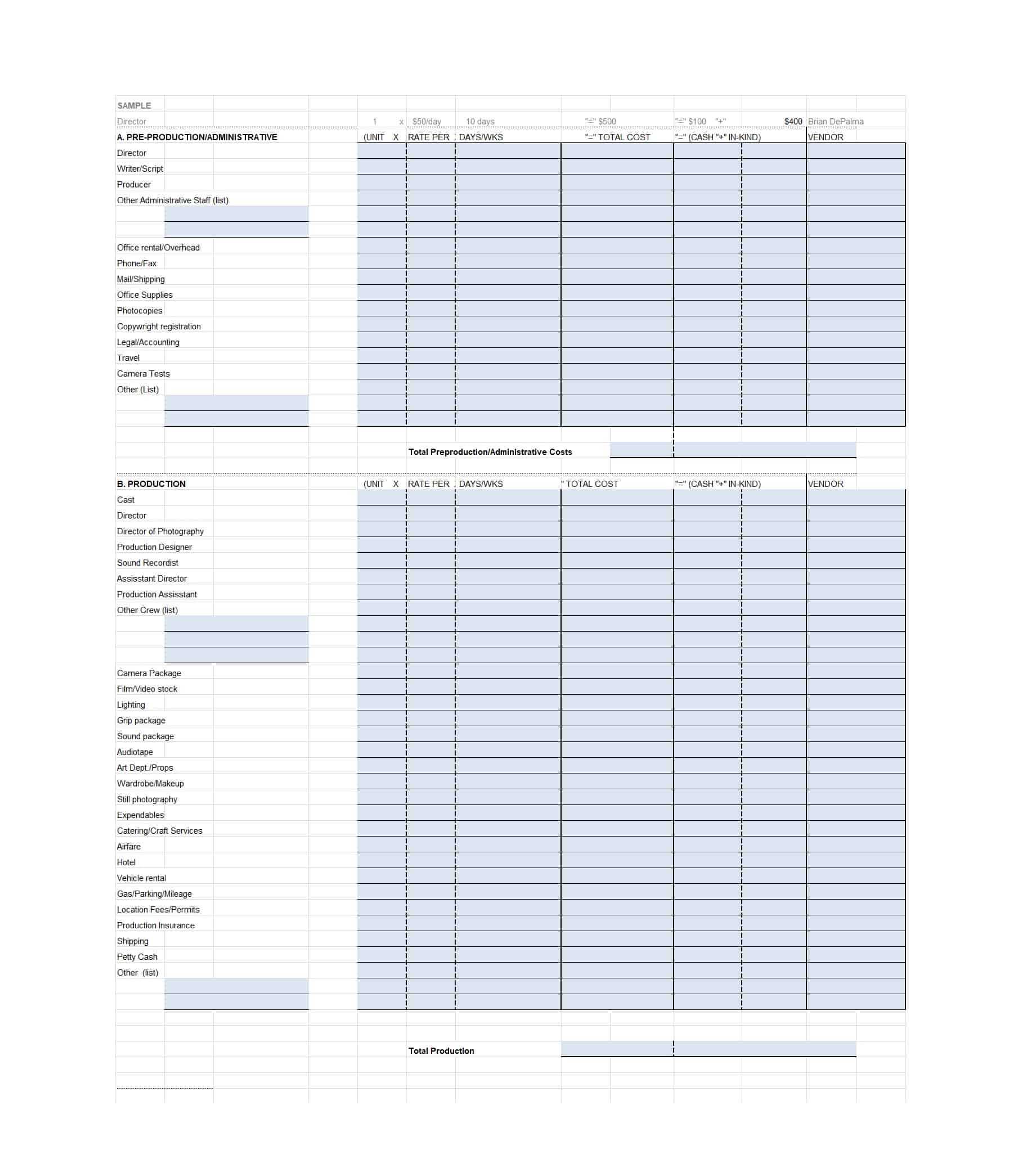 Budgeting List Template – Falep.midnightpig.co Within Sound Report Template