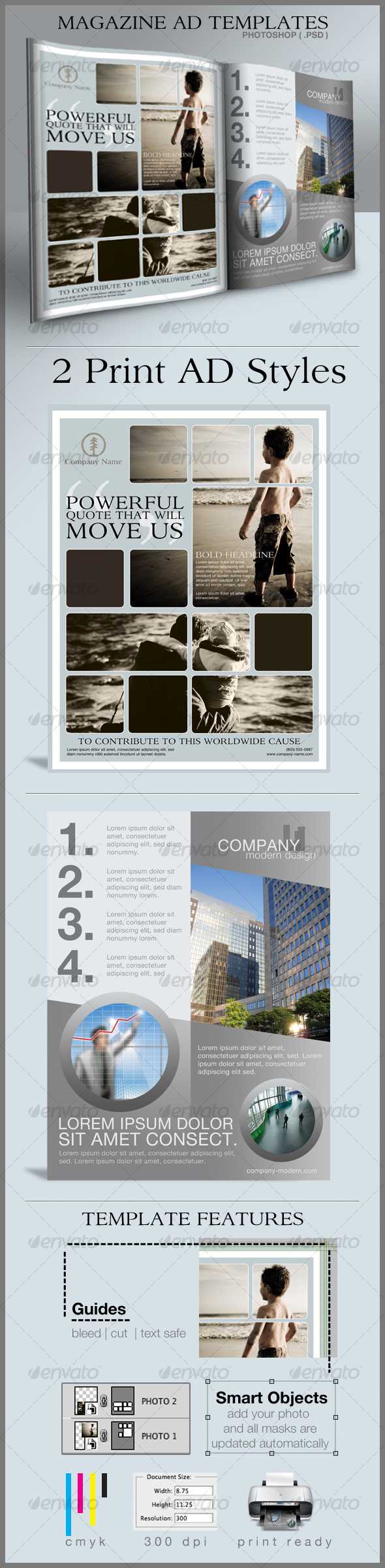 Business Flyer Templates From Graphicriver Within Magazine Ad Template Word
