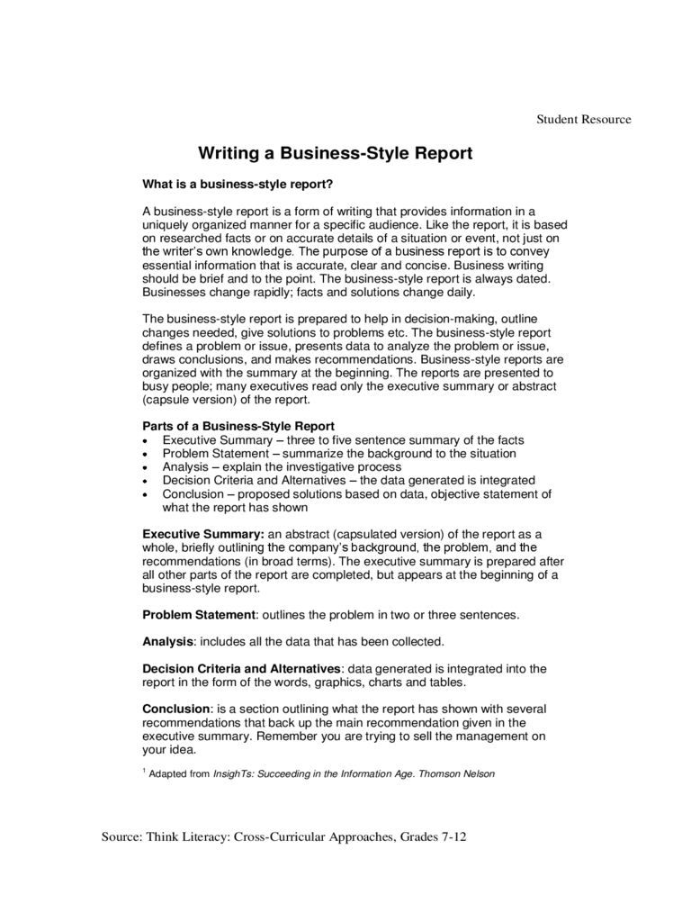 Business Report Template – 7 Free Templates In Pdf, Word Within Section 7 Report Template