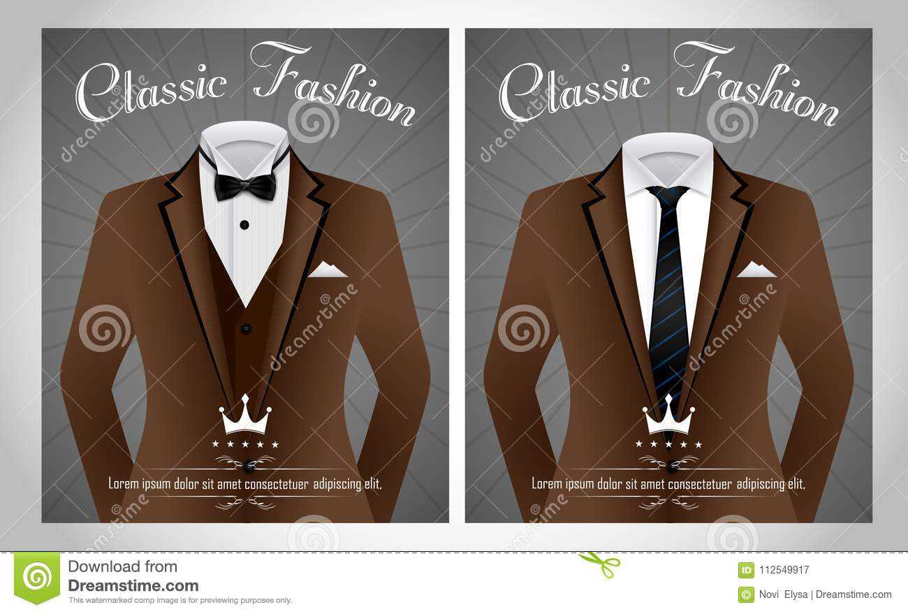 Business Suit Template With Black Tie And White Shirt Banner In Tie Banner Template