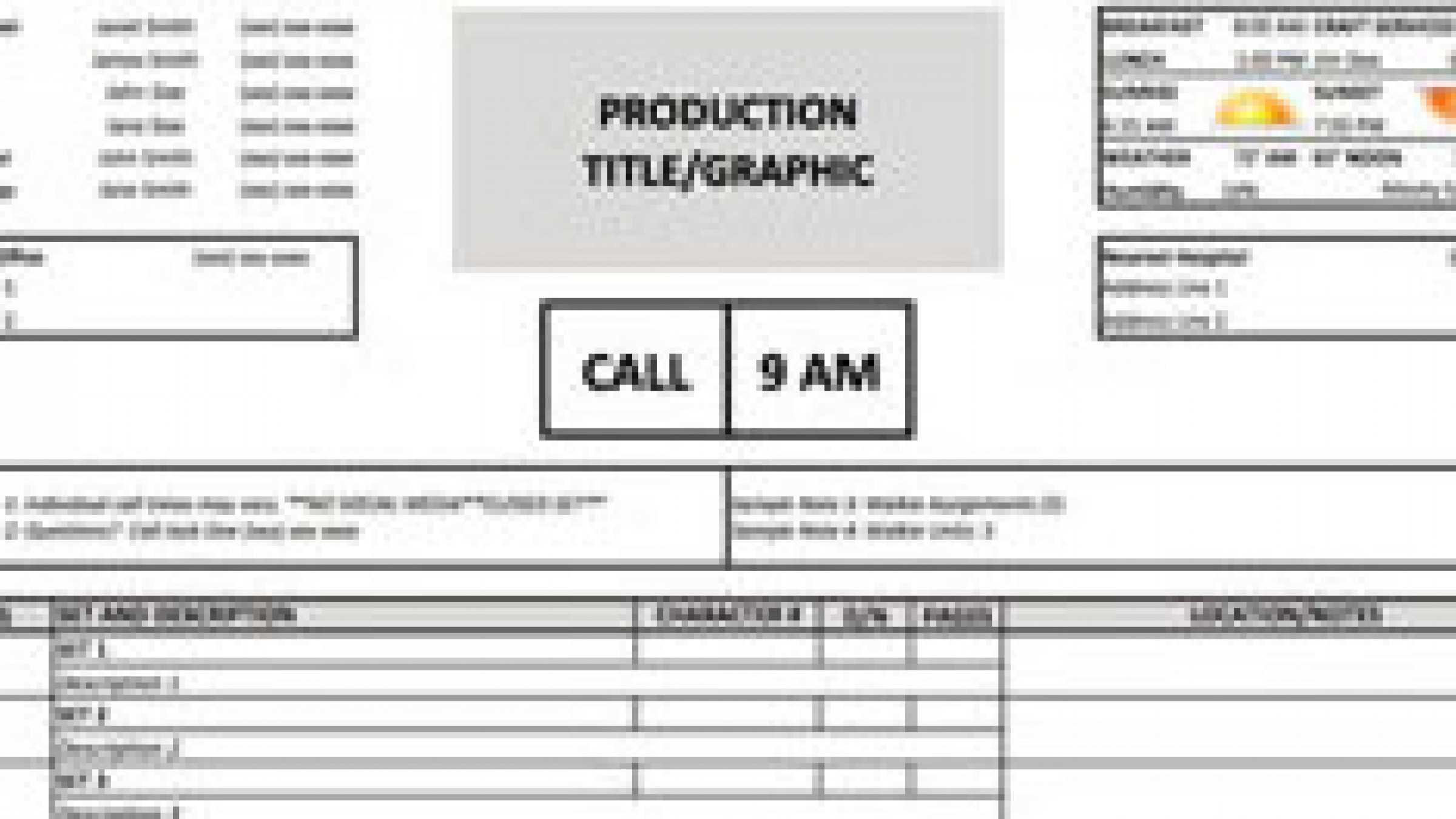 Call Sheet Templates - Calep.midnightpig.co Intended For Film Call Sheet Template Word