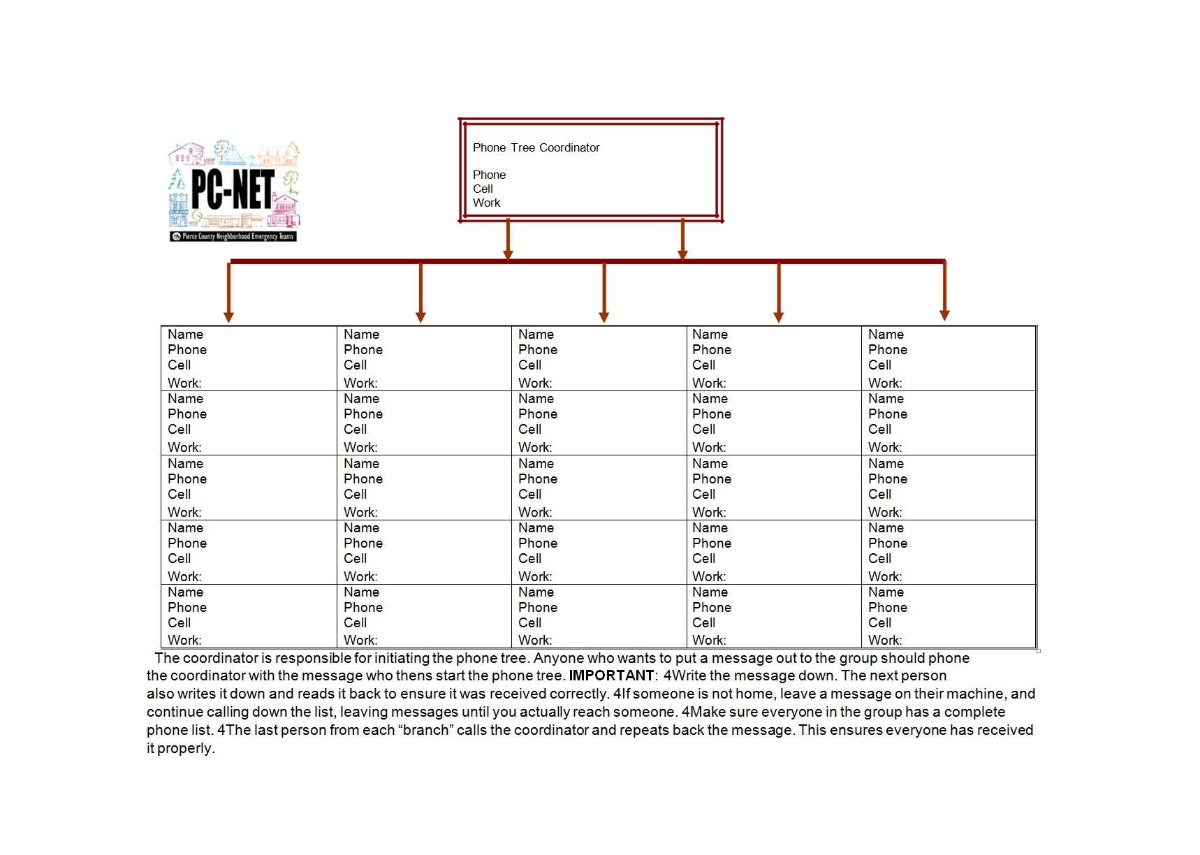Calling Tree Template Excel – Calep.midnightpig.co With Regard To Calling Tree Template Word