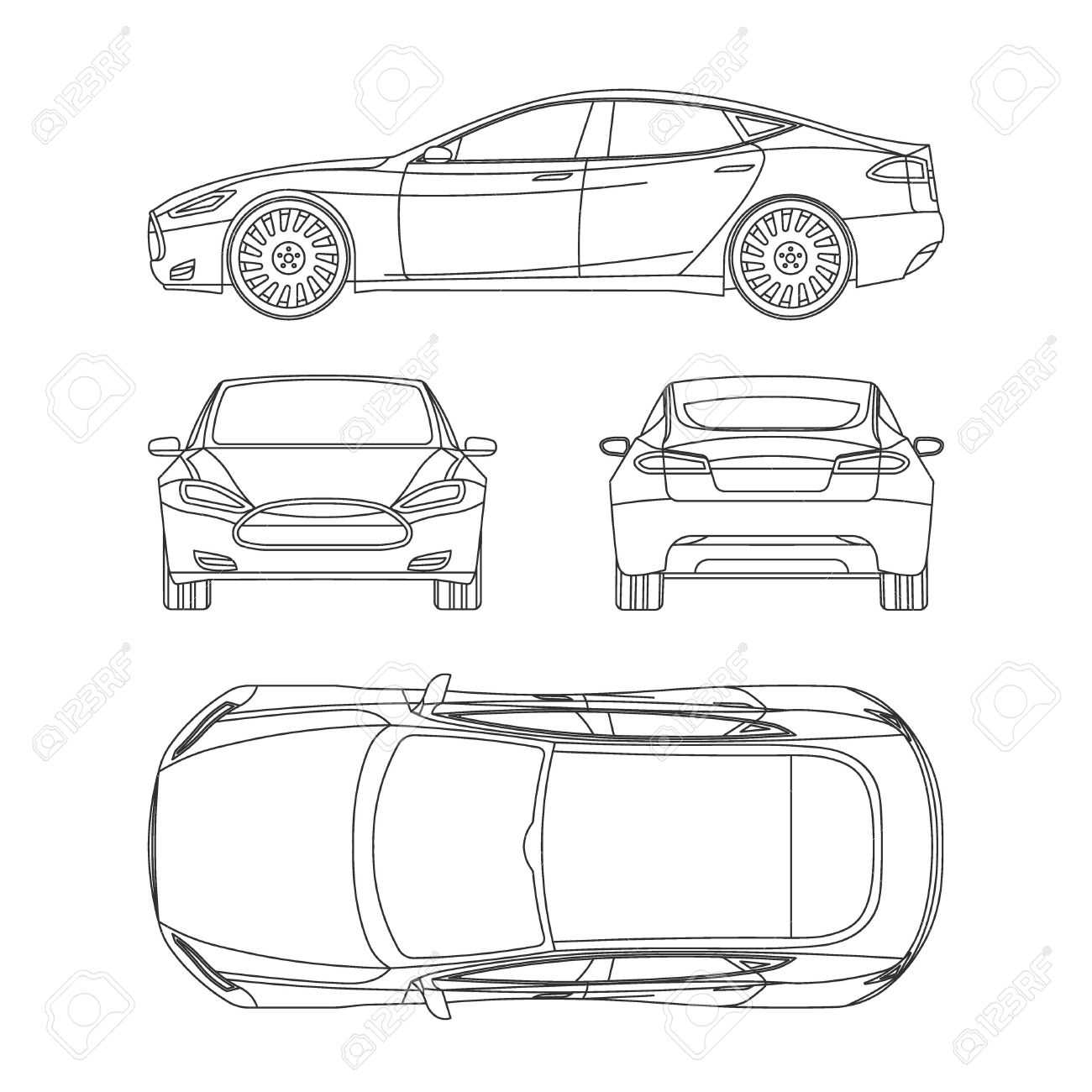 Car Line Draw Insurance, Rent Damage, Condition Report Form Blueprint In Car Damage Report Template