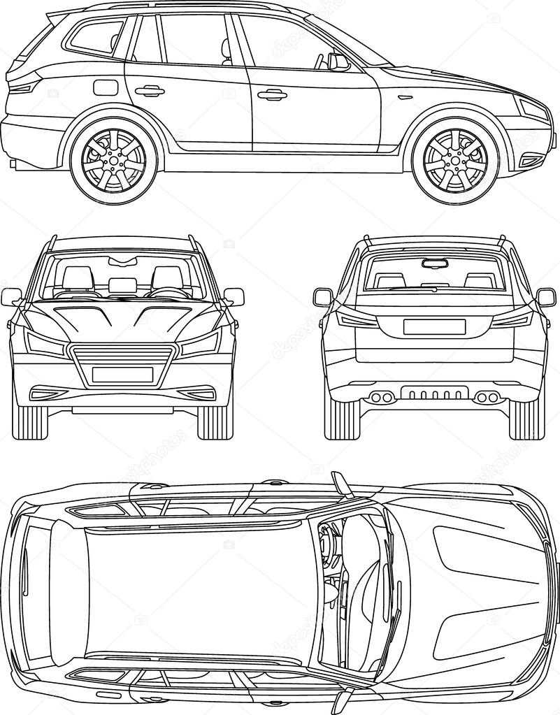 Car Suv, 4X4, Line Draw, Rent Damage, Condition Report Form With Regard To Truck Condition Report Template