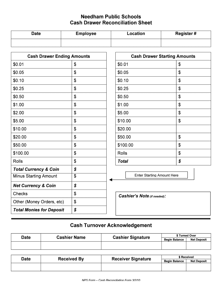 Cash Register Form – Dalep.midnightpig.co Inside End Of Day Cash Register Report Template