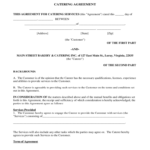 Catering Contract Template Word - Business Template Ideas within Catering Contract Template Word