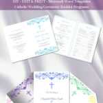 Catholic Wedding Program Templates, Word Booklet Within Church Program Templates Word
