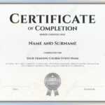 Certificate Of Completion Template For Achievement Graduation.. Regarding Blank Certificate Of Achievement Template