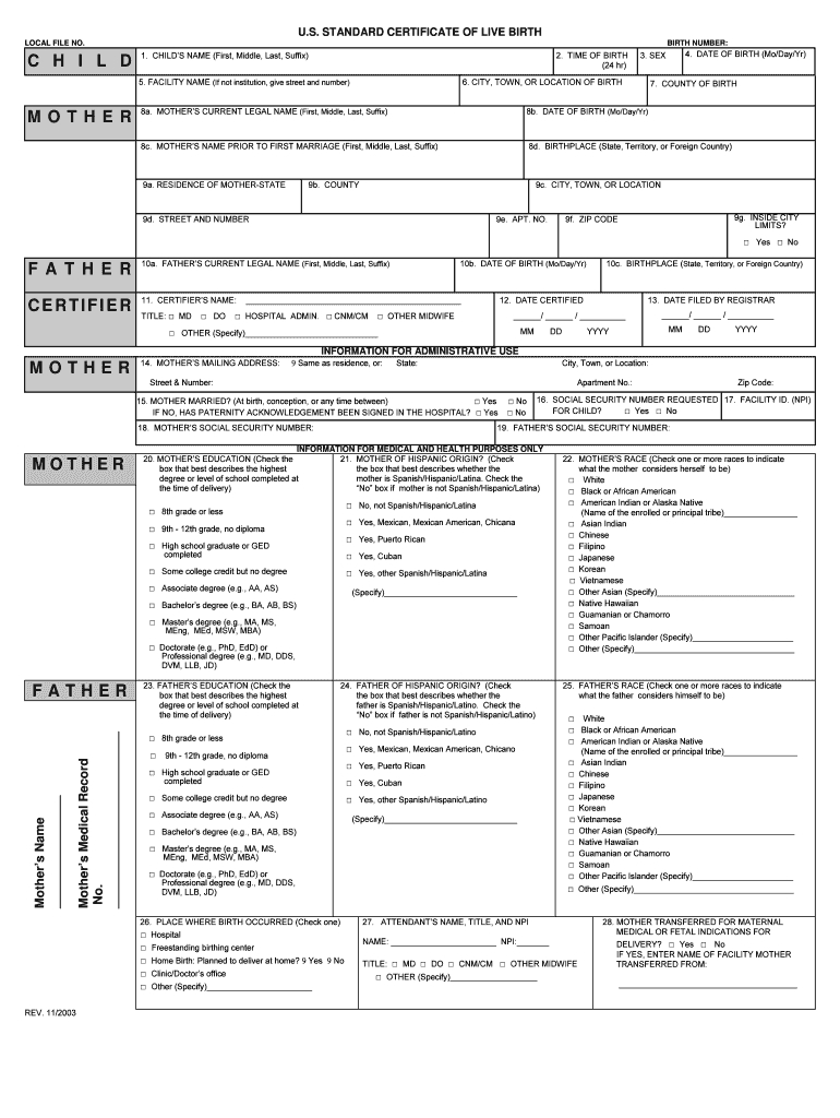 Certificate Of Live Birth Form Editable – Fill Out And Sign Printable Pdf  Template | Signnow Throughout Birth Certificate Template For Microsoft Word