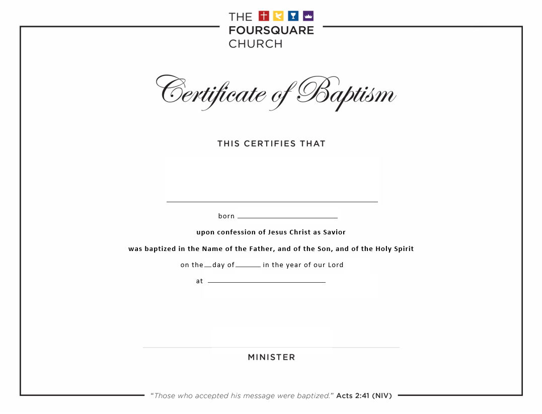Certificates: Baptism And Dedication | News + Resources In Baptism Certificate Template Word