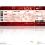 Christmas Airline Boarding Pass Ticket Isolated Over White Pertaining To Plane Ticket Template Word