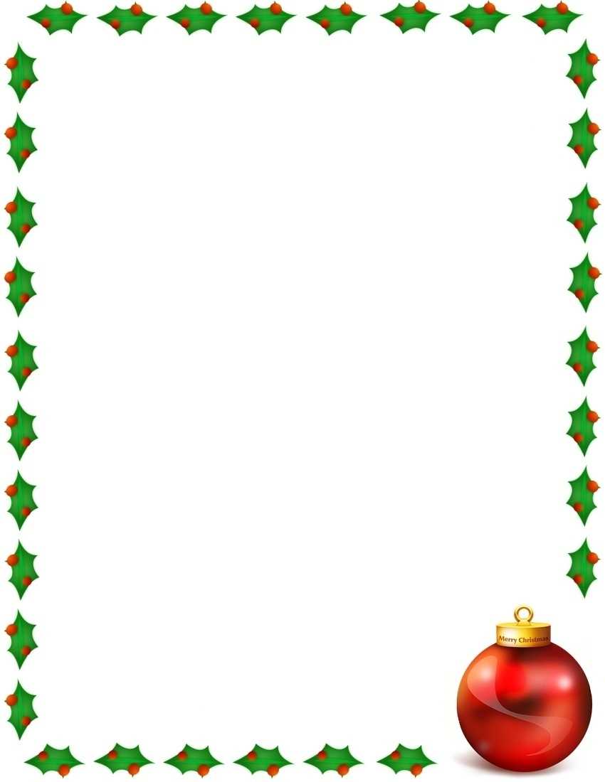 Christmas Border For Word Document - Calep.midnightpig.co With Christmas Border Word Template