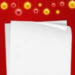 Christmas Card Template With Blank Paper And Mistletoes Regarding Blank Christmas Card Templates Free