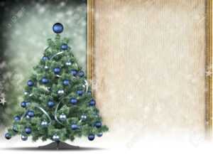 Christmas Card Template - Xmas Tree And Blank Space For Text regarding Blank Christmas Card Templates Free