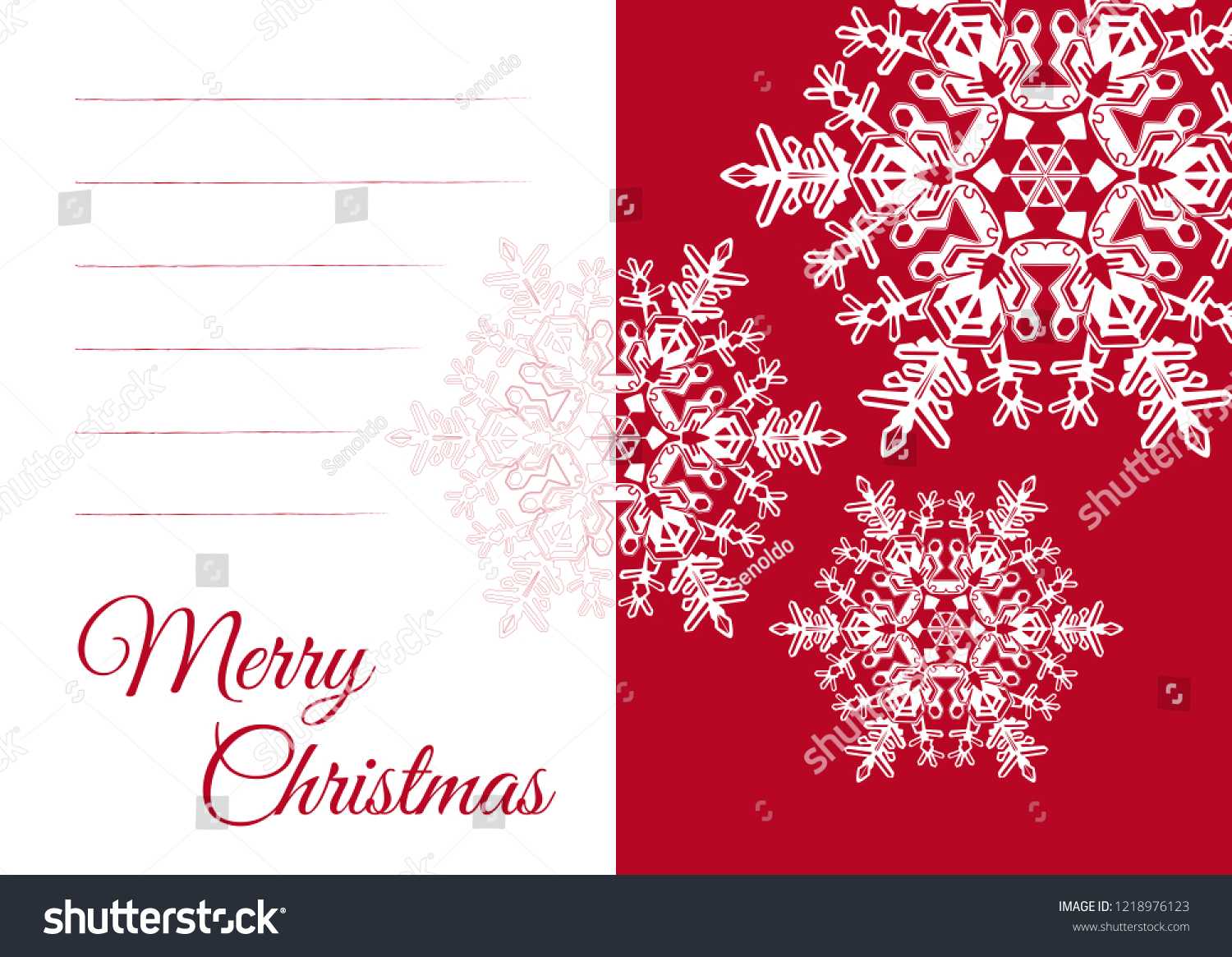 Christmas Vector Greeting Card Template Blank | Royalty Free Within Free Printable Blank Greeting Card Templates