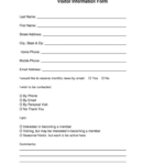 Church Visitor Form Pdf – Fill Online, Printable, Fillable Regarding Church Visitor Card Template Word
