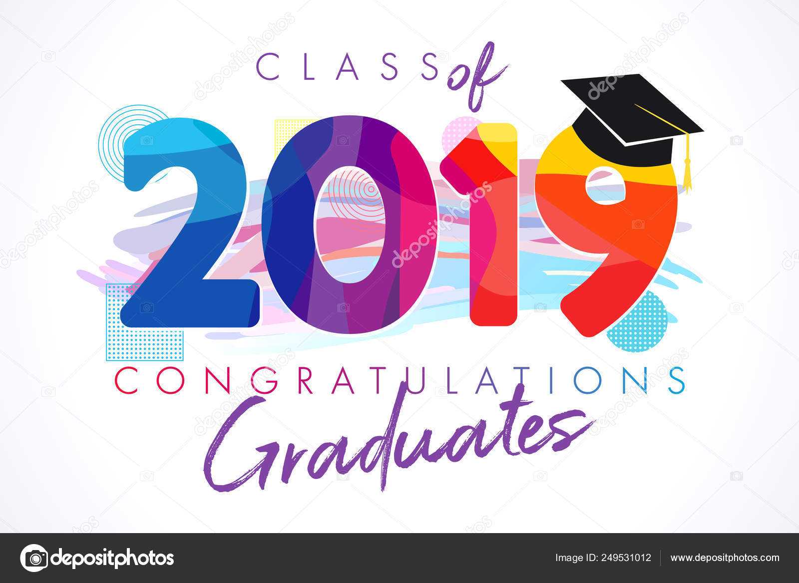 Class 2019 Year Graduation Banner Awards Concept Shirt Idea Within Graduation Banner Template