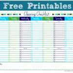 Cleaning List Template Free - Calep.midnightpig.co inside Blank Cleaning Schedule Template