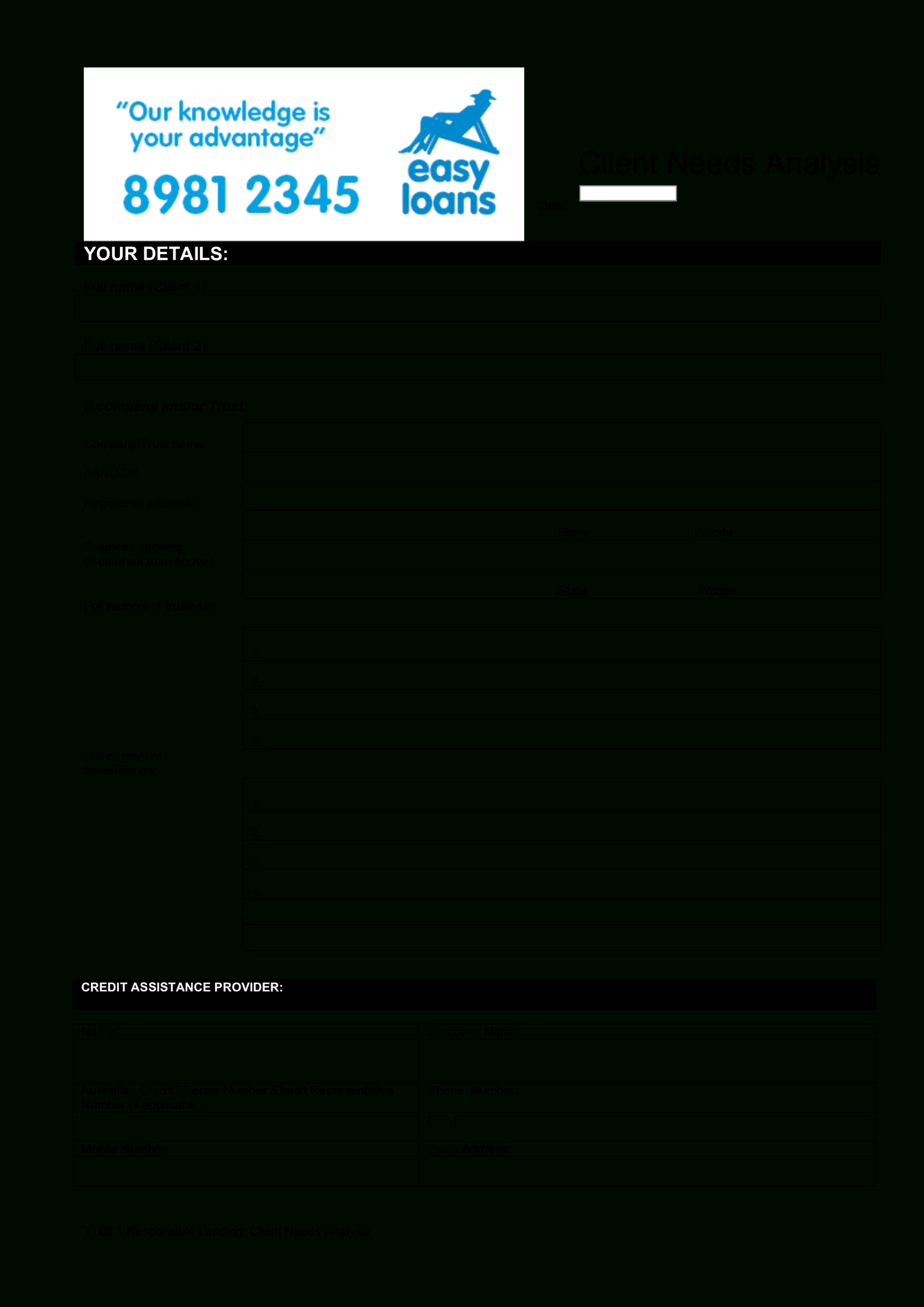 Client Analysis Template – Falep.midnightpig.co Pertaining To Training Needs Analysis Report Template