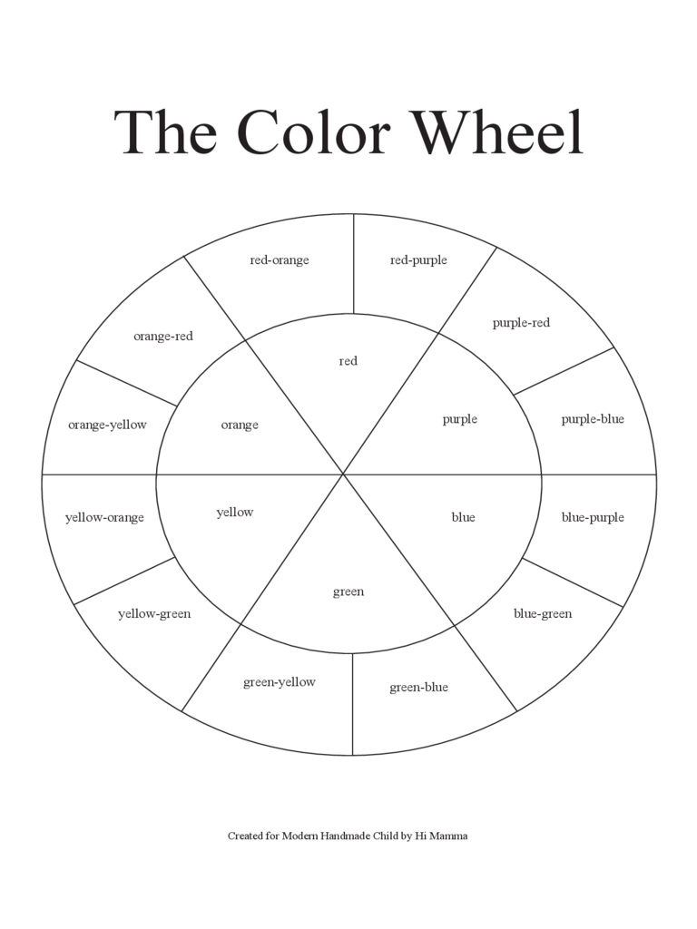 Color Wheel Chart Template – 3 Free Templates In Pdf, Word For Blank Color Wheel Template