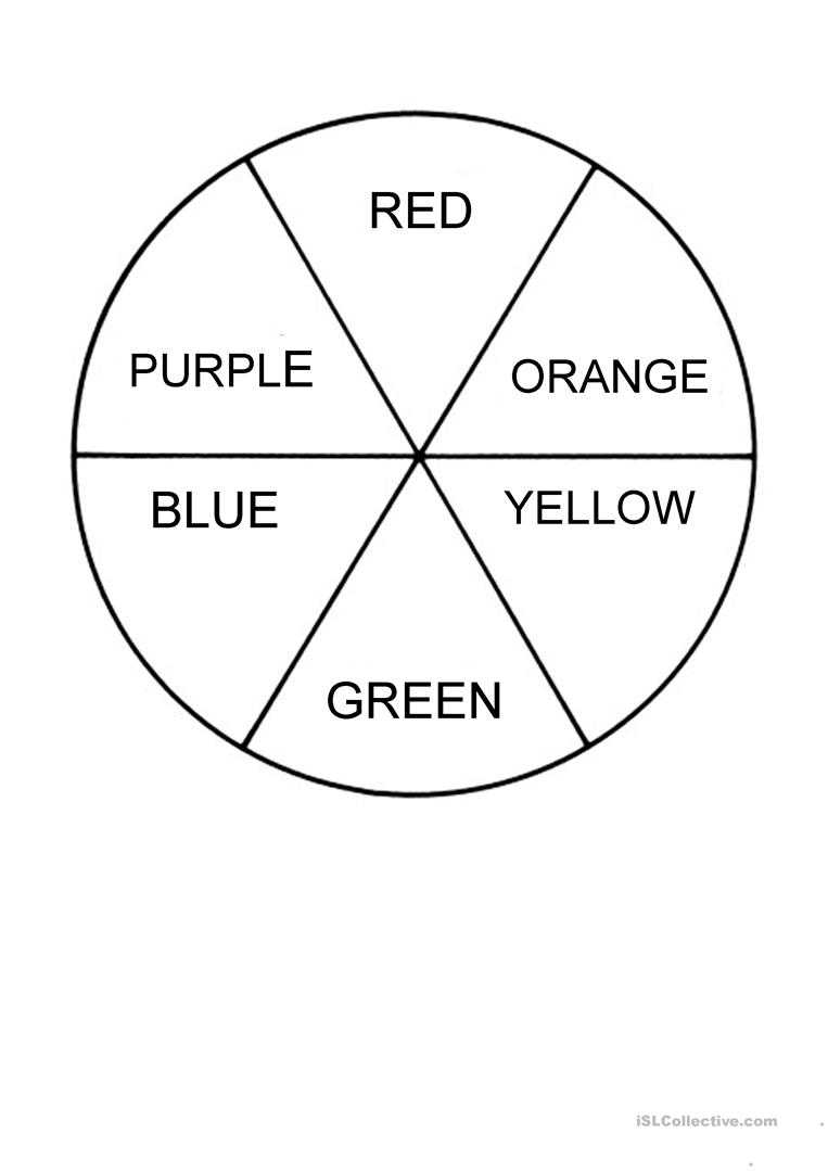 Colour Wheel – English Esl Worksheets For Distance Learning With Blank Color Wheel Template