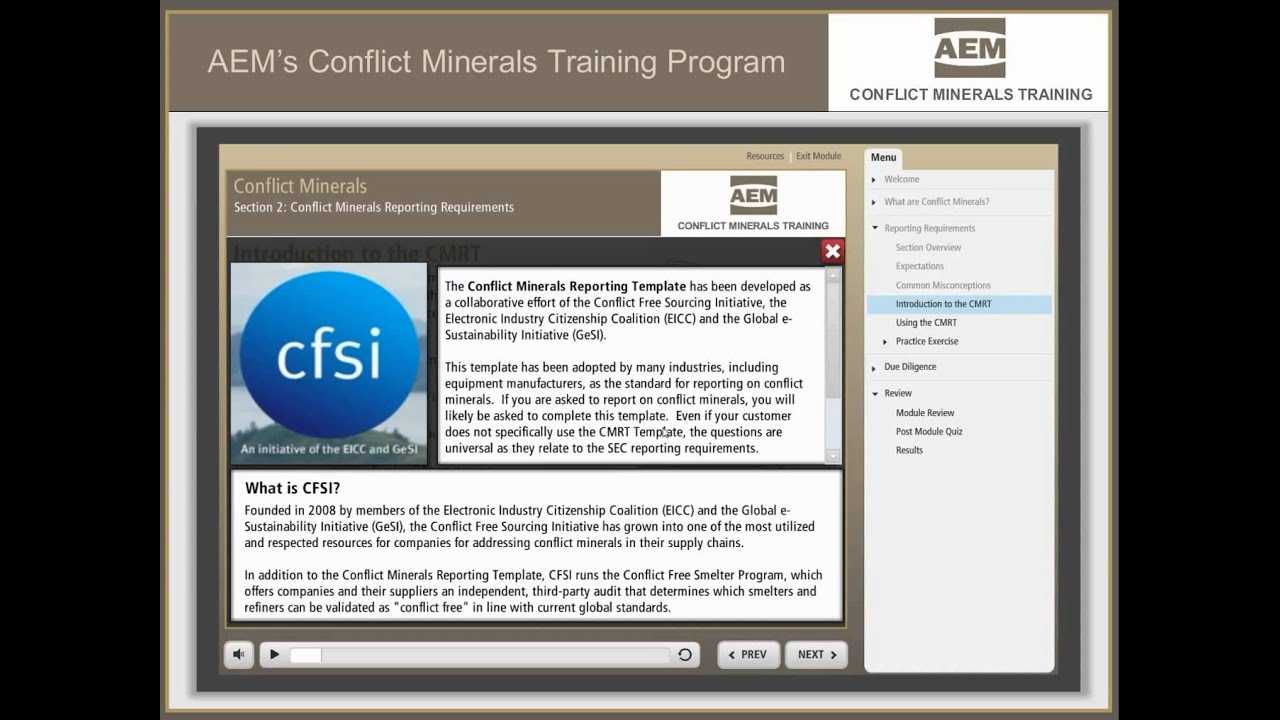 Conflict Minerals Training – Aem | Association Of Equipment Pertaining To Eicc Conflict Minerals Reporting Template