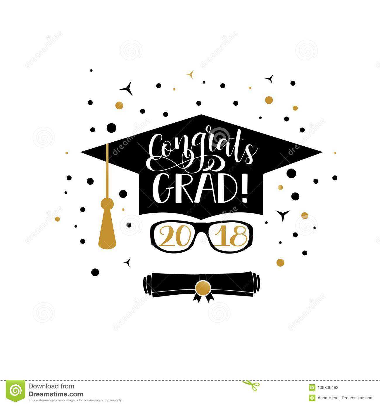 Congrats Grad 2018 Lettering. Congratulations Graduate Throughout Graduation Banner Template