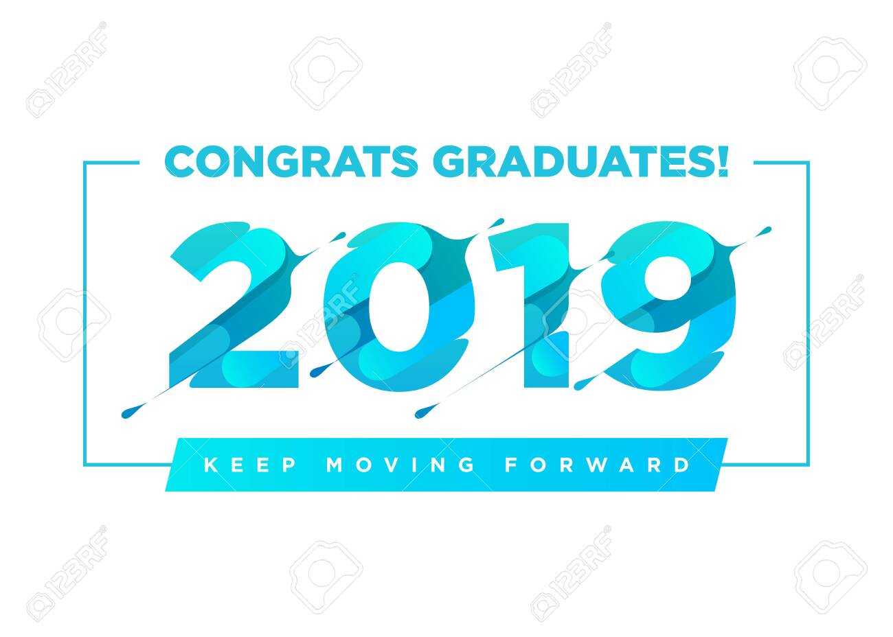 Congratulations Graduates Vector Logo. Graduation Background.. In Graduation Banner Template