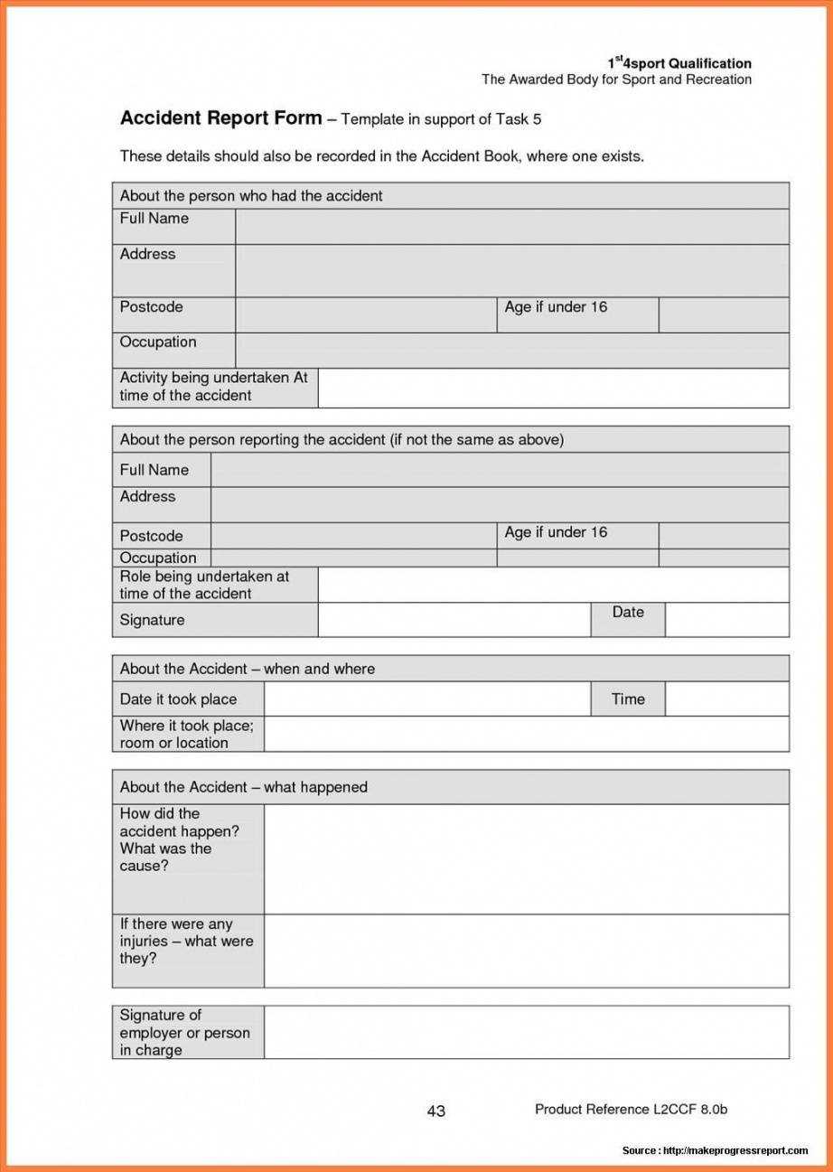 Construction Accident Report Form Sample Work Report Dental Regarding Construction Accident Report Template