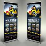 Construction Business Signage Rollup Banner Template For Product Banner Template