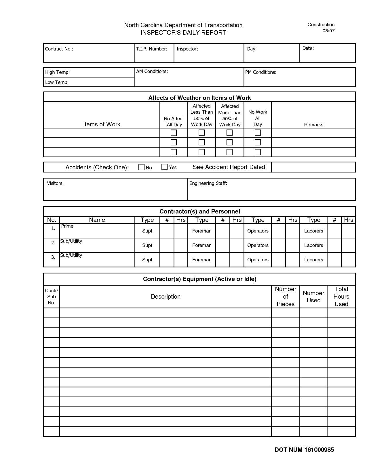 Construction Daily Report Template Excel – Falep.midnightpig.co Intended For Superintendent Daily Report Template