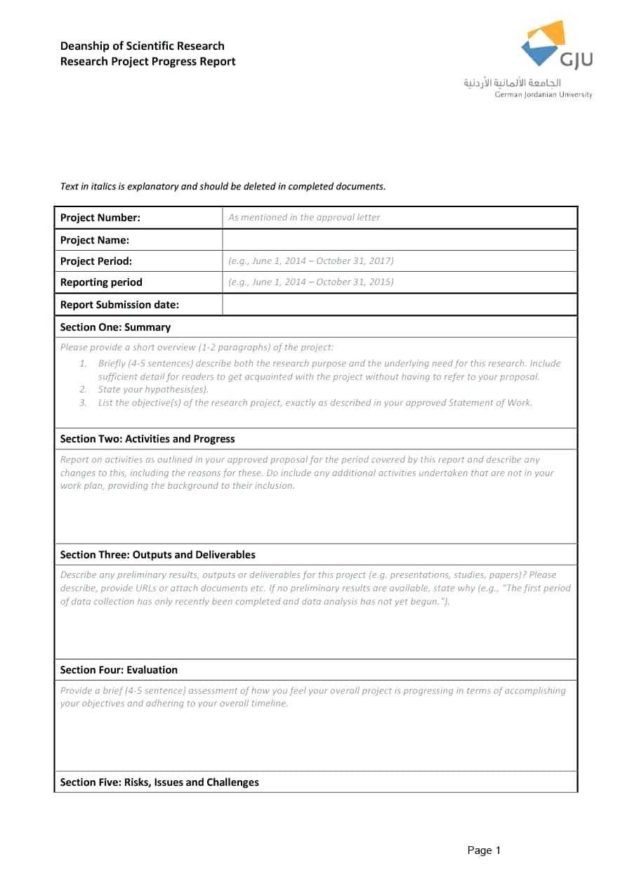 Construction Reports Template – Refat For Research Project Report Template