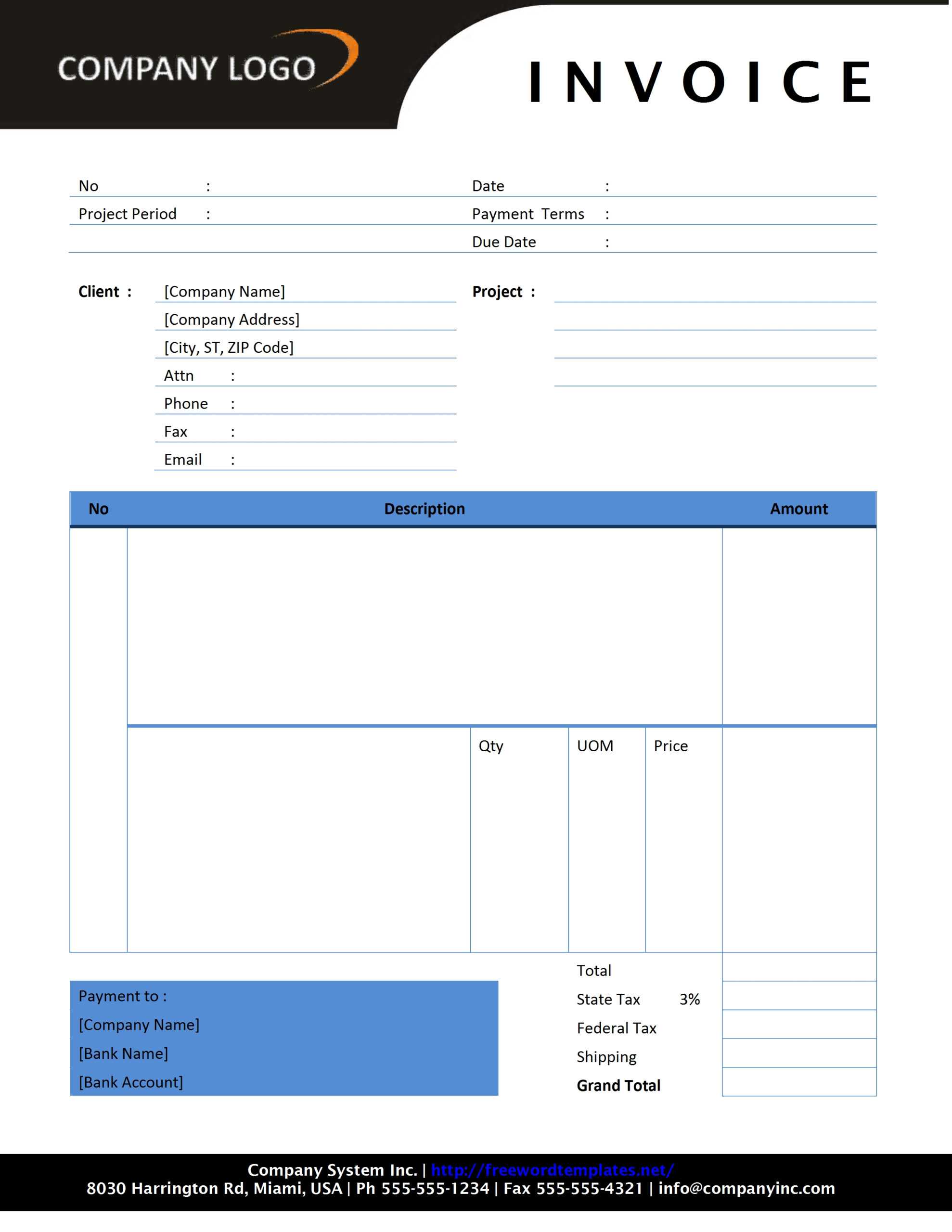 Consultant Invoice Template With Regard To Free Proforma Invoice Template Word