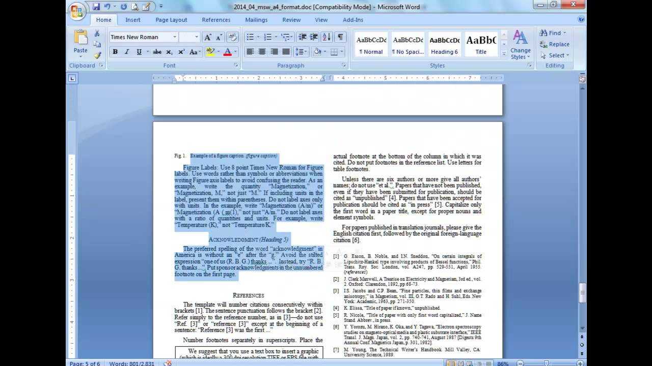 Convert A Paper Into Ieee - Quick Conversion Guide Within Ieee Template Word 2007