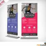 Corporate Outdoor Roll Up Banner Free Psd | Psdfreebies Inside Outdoor Banner Template