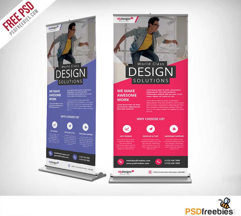 Corporate Outdoor Roll Up Banner Free Psd | Psdfreebies Inside Outdoor Banner Template