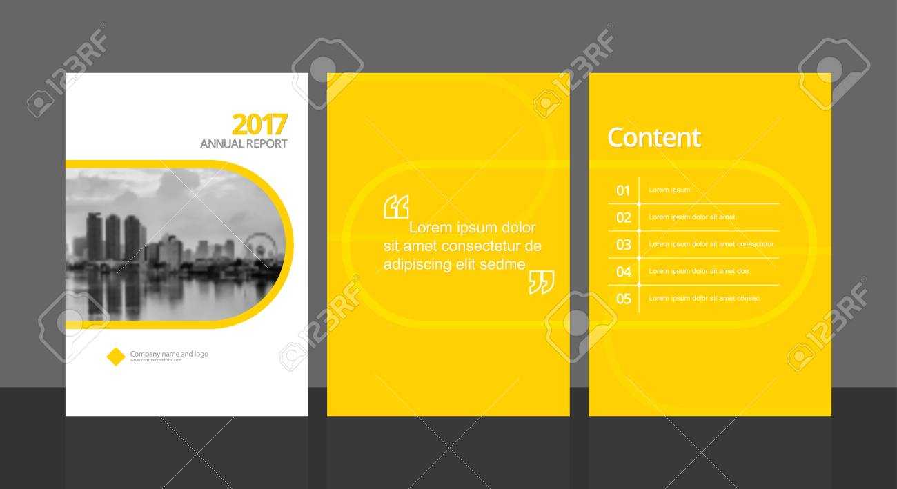 Cover Design For Annual Report Or Business Catalog, Magazine,.. Inside Report Content Page Template