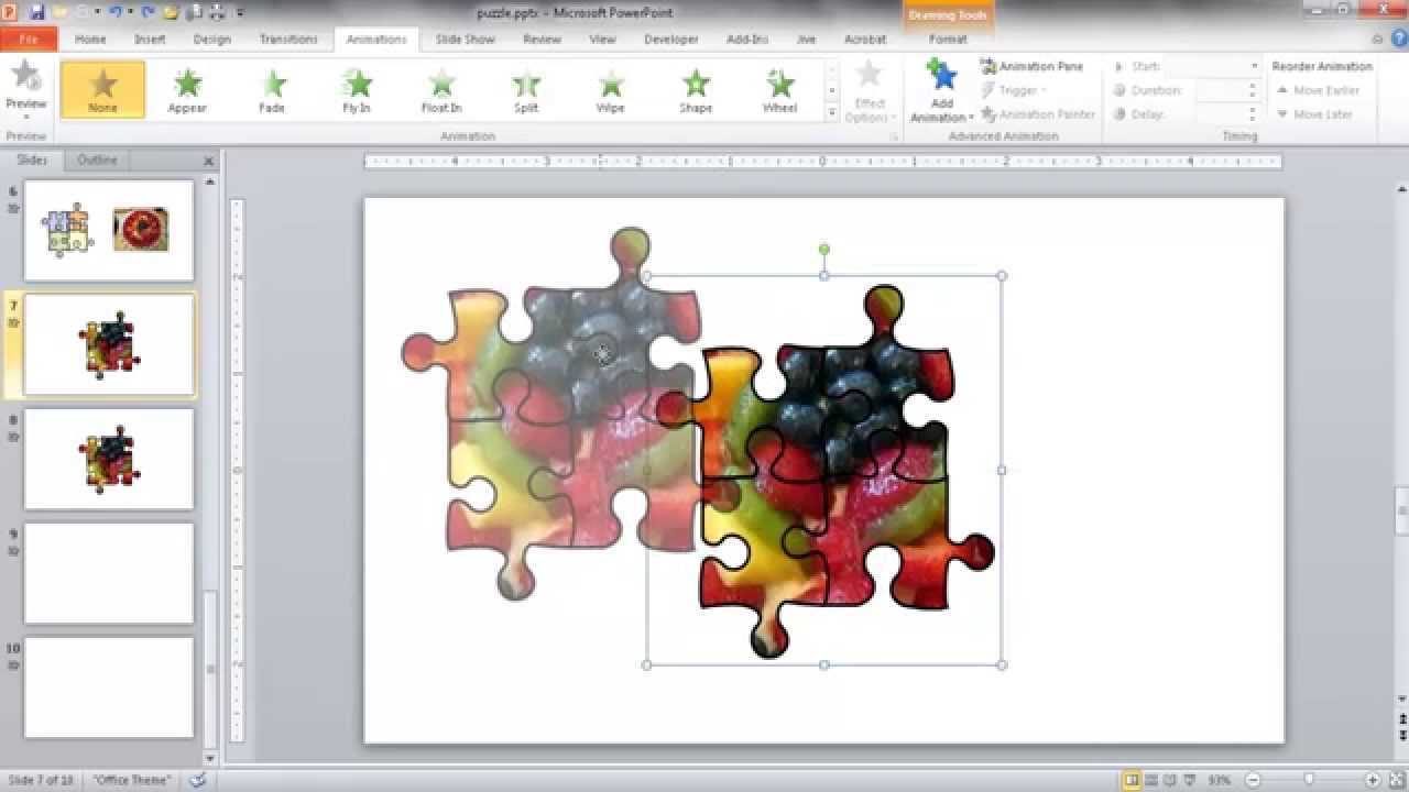 Create A Jigsaw Puzzle Image In Powerpoint Throughout Jigsaw Puzzle Template For Word