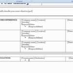Create A Resume In Ms Word 2007 For Resume Templates Word 2007