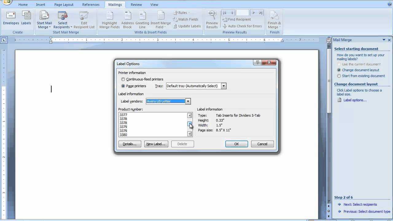 Create Labels Using Mail Merge In Word 2007 Or Word 2010 Pertaining To How To Create A Mail Merge Template In Word 2010