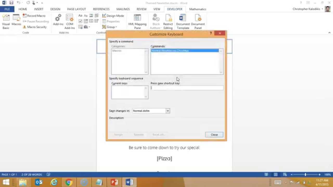 Creating A Macro Enabled Template In Word Inside Word Macro Enabled Template