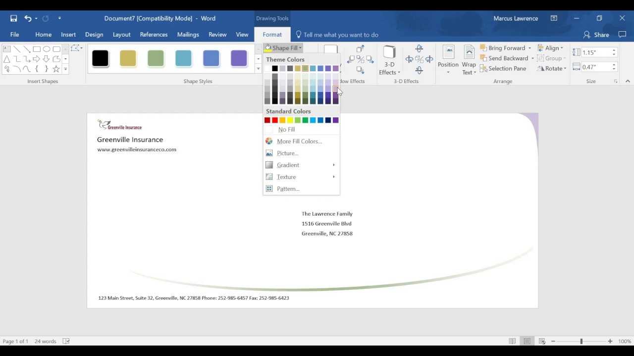 Creating An Envelope Design In Ms Word 2016 With Word 2013 Envelope Template