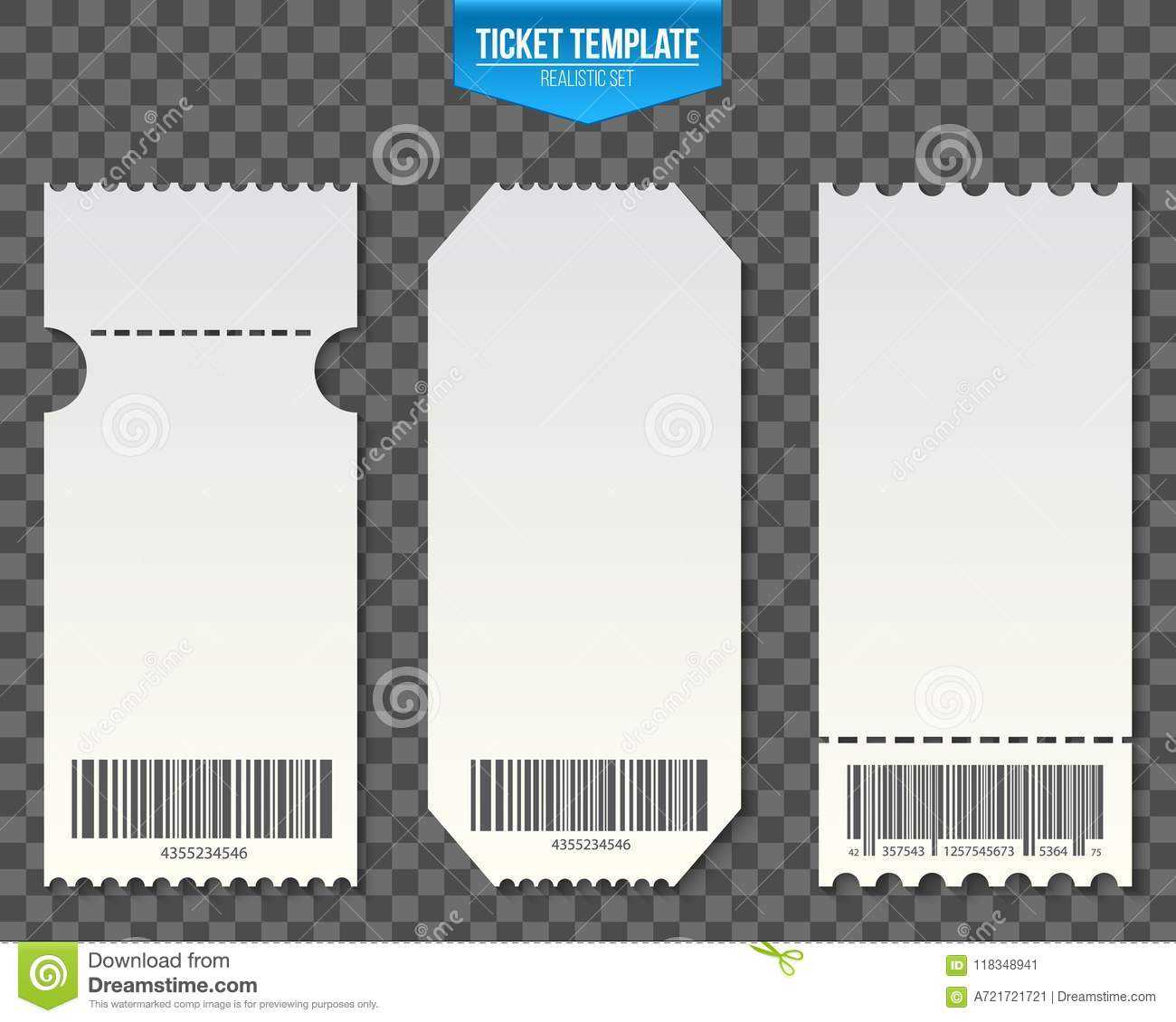 Creative Vector Illustration Of Empty Ticket Template Mockup Regarding Blank Train Ticket Template